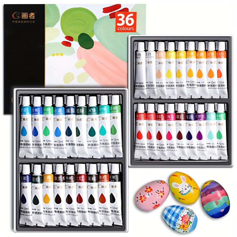 Gouache Paint Set - Conjunto de tinta guache 36 cores