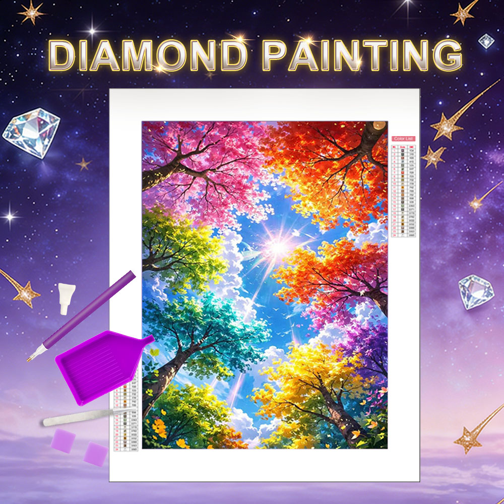 Art And Craft Autumn - Pintura em Diamante HUACAN: Paisagem de