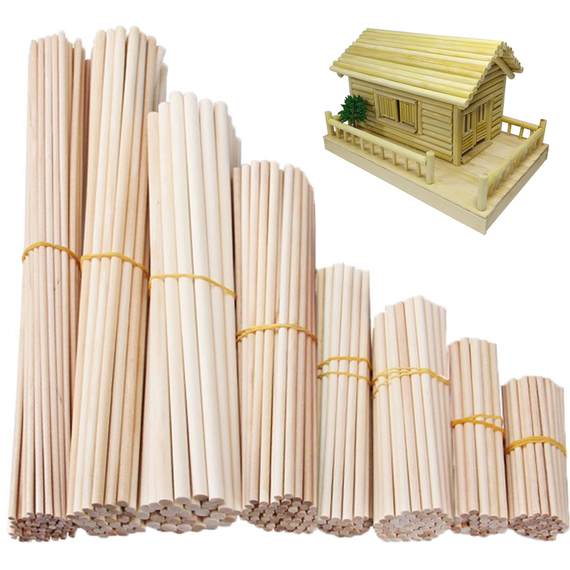 Art Craft Stick - Vara De Madeira Redonda para Artesanato,