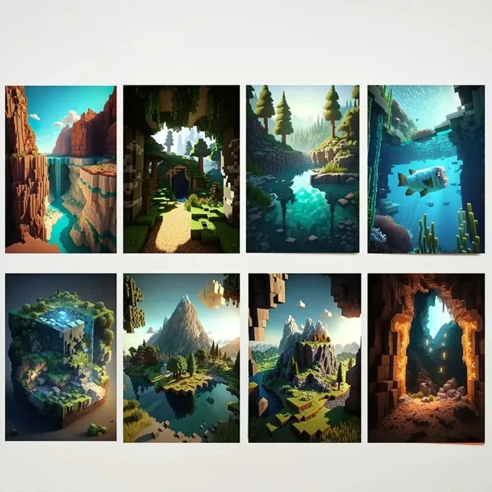 Art Craft Game - Quadro Decorativo de Paisagem em Pixel
