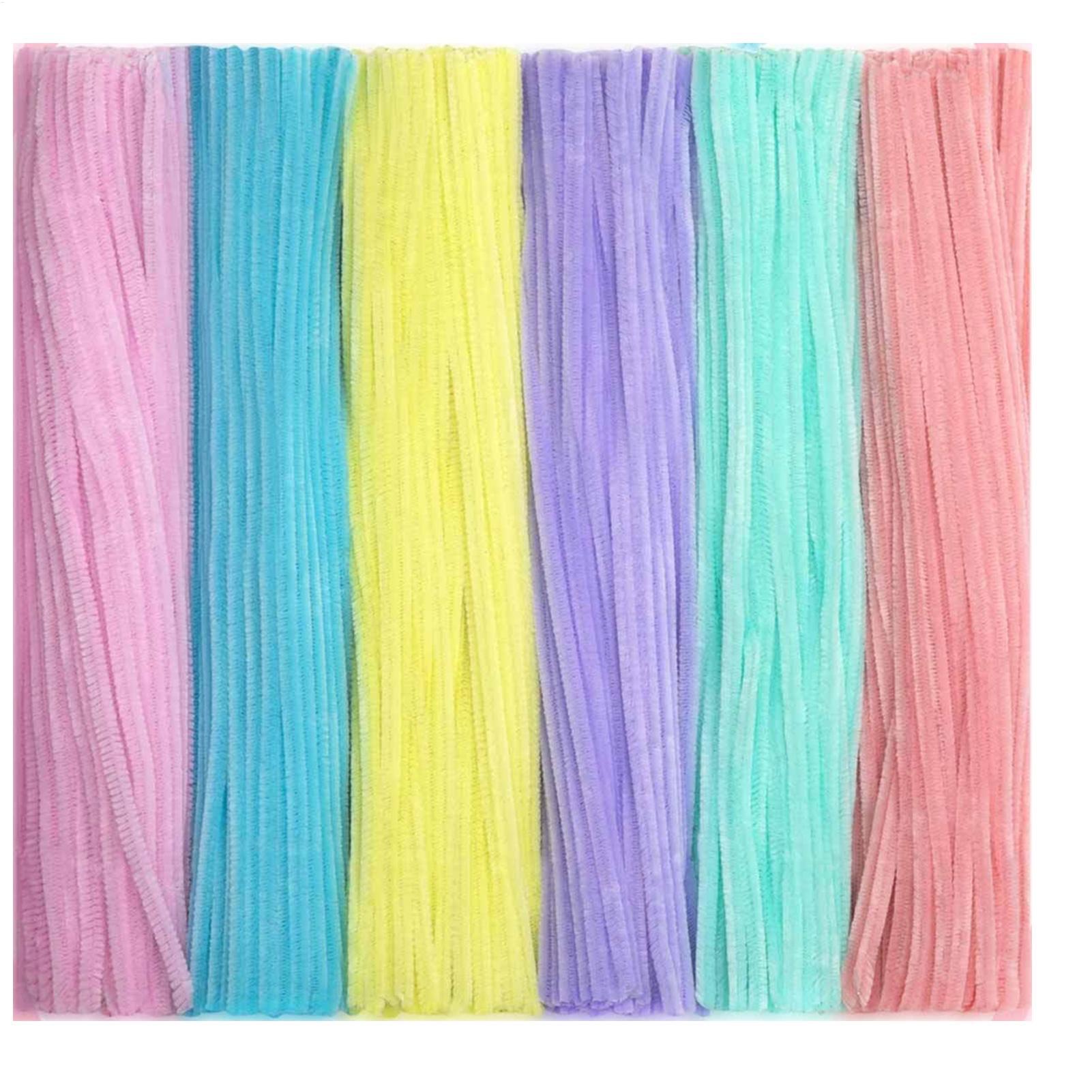 Art Craft Stick - Limpa-cachimbo de chenille coloridos, hastes de