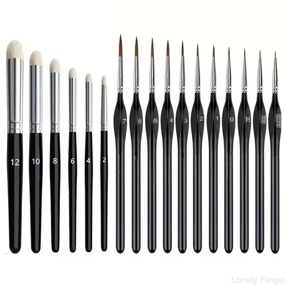 Gouache Paint Set - Conjunto de pincéis de pintura seca