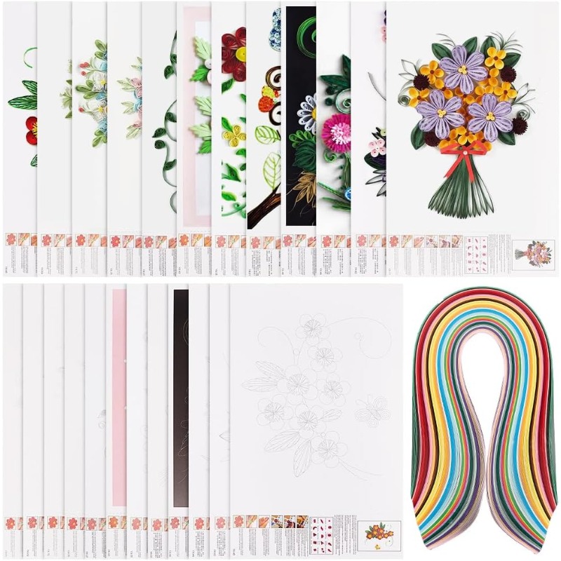 Quilling Paper Strips - Estênceis De Papel Quilling, Padrão De