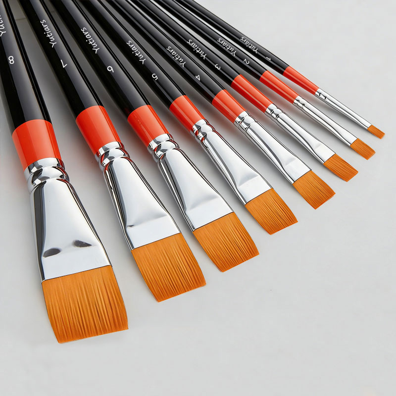 Gouache Paint Set - 1 Pincel de Pintura Plano para