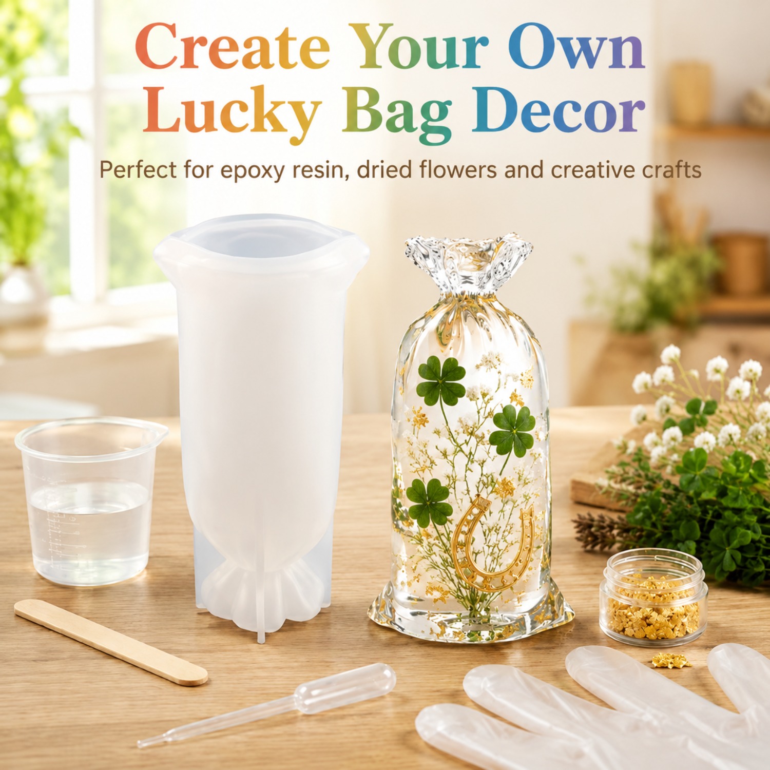 Art Craft Display - Moldes de Silicone para Resina Lucky