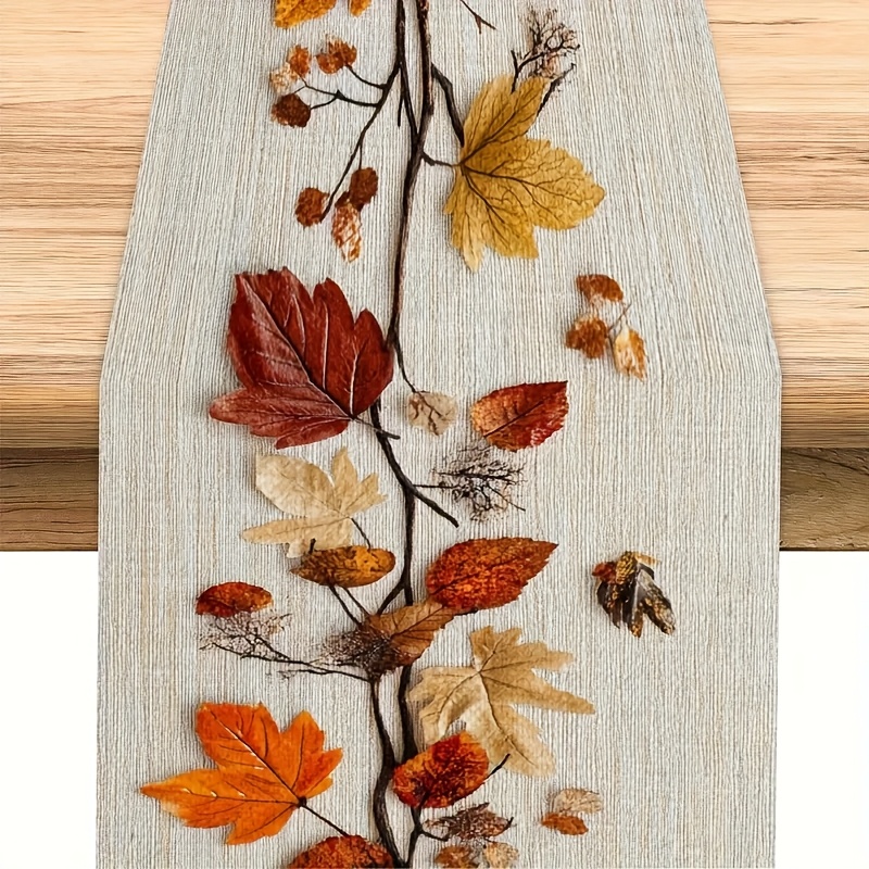 Art Craft Using Leaves - 1 corredor de mesa com tema
