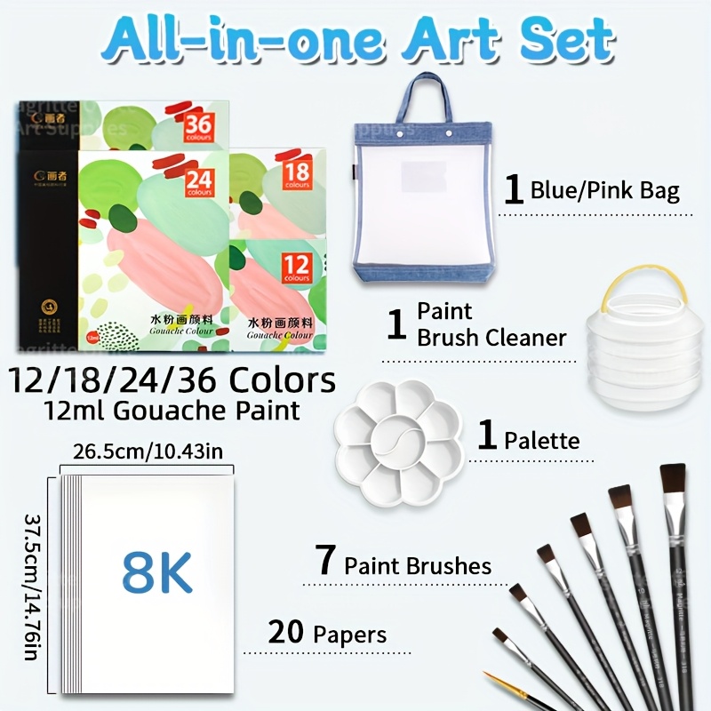 Conjunto de tubos de tinta gua - Gouache Paint Set avaliação e preço