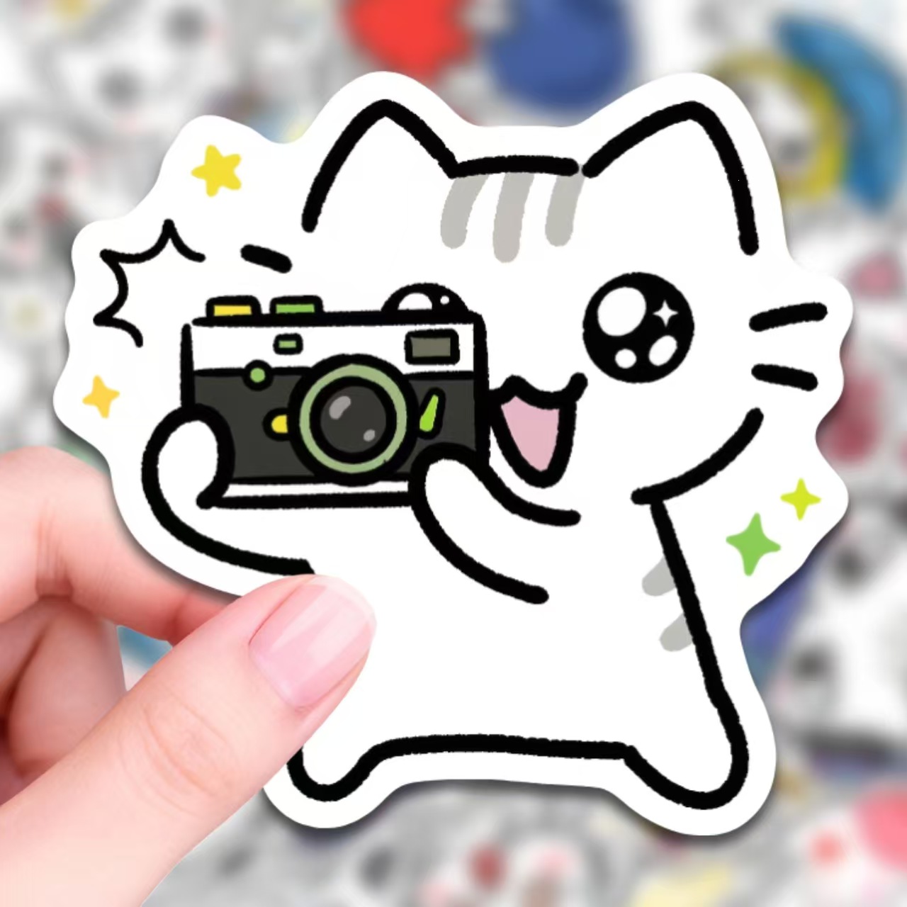50 Adesivos de Gato em Arte de - Art Craft Cup avaliação e preço