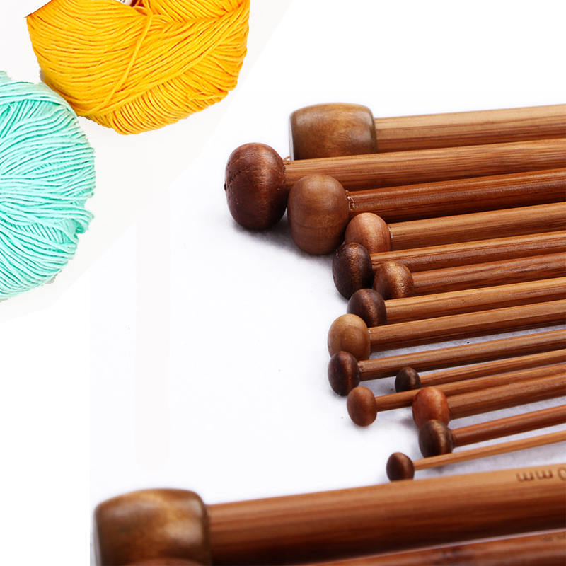 Par de agulhas de tricô de bam - Art Craft Stick avaliação e preço