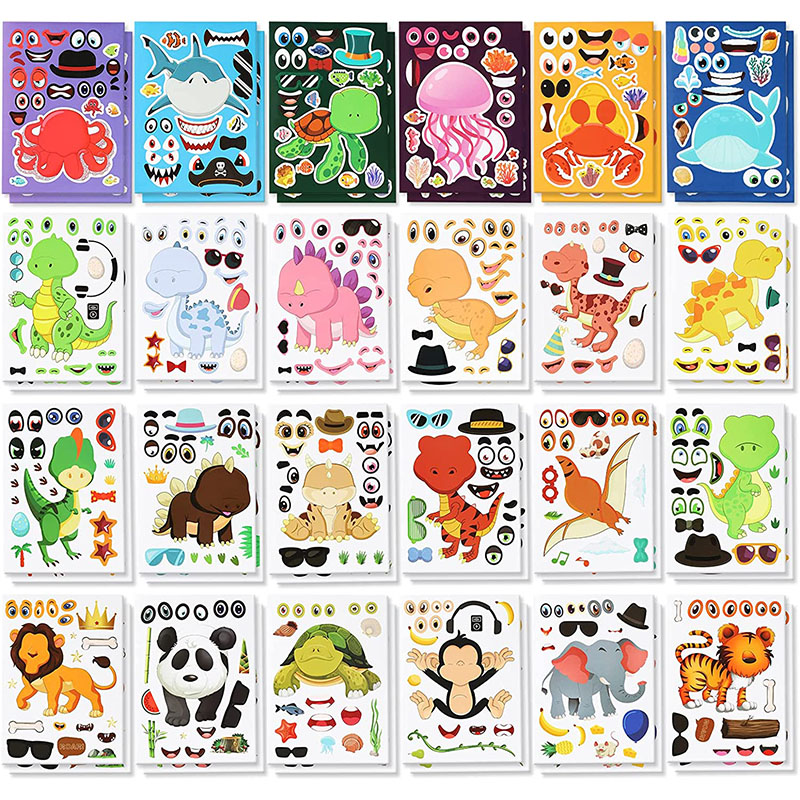 12/24 folhas fazer um rosto ad - Art And Craft Zoo Animals avaliação e preço
