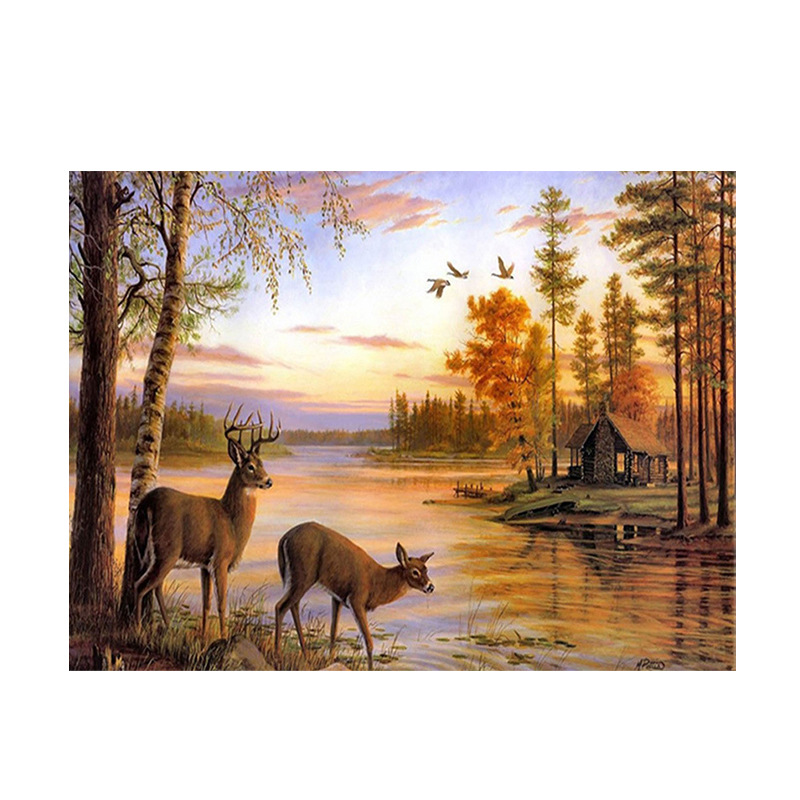 Kit de Pintura Diamante Cervo  - Art And Craft Autumn avaliação e preço