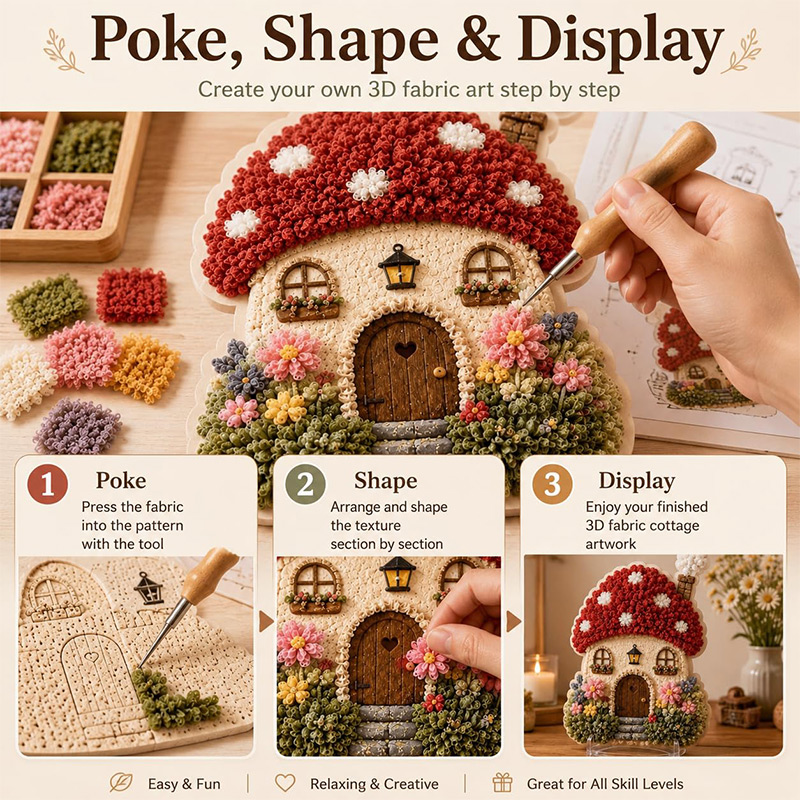 Kit DIY de Arte Poke 3D Casa C - Art Crafts avaliação e preço