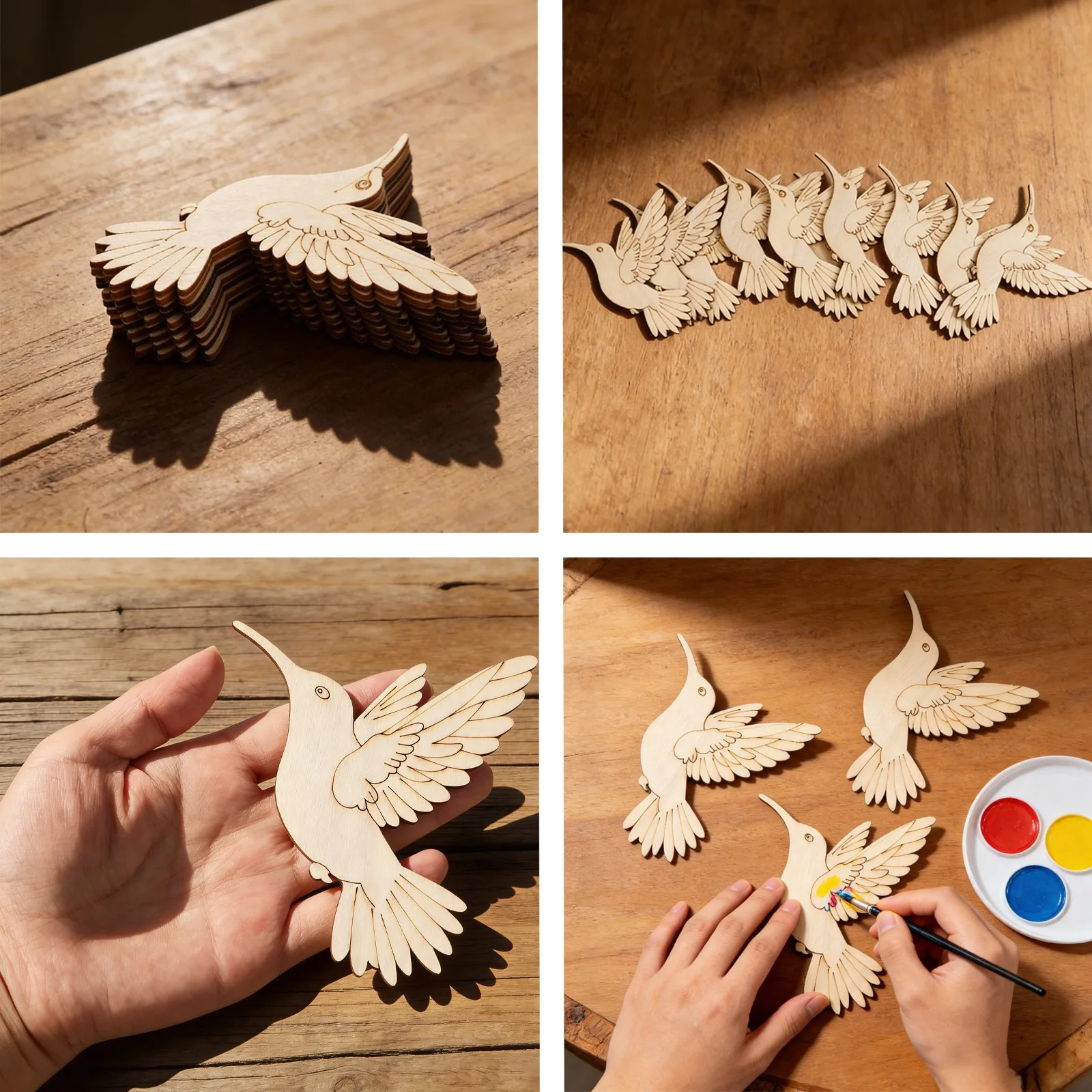 10 peças de recortes de madeir - Art Crafts avaliação e preço