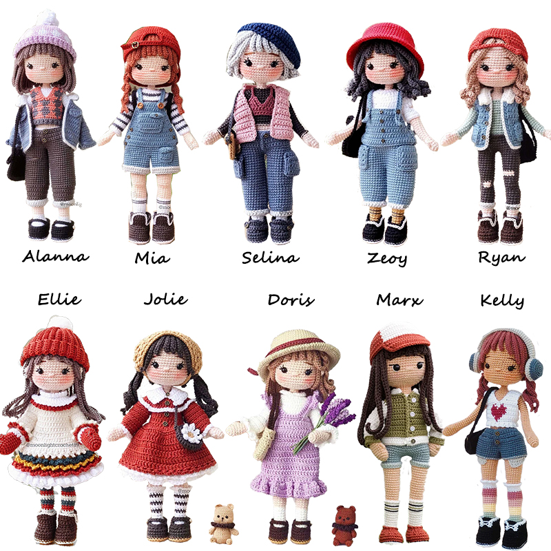 Crochê meninas amigurumi croch - Art Craft Yarn avaliação e preço