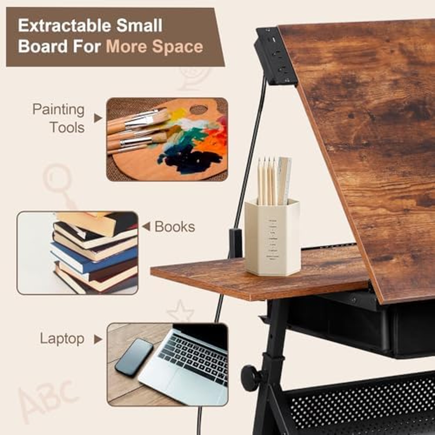 Mesa de Desenho Ajustável com  - Art Crafts avaliação e preço
