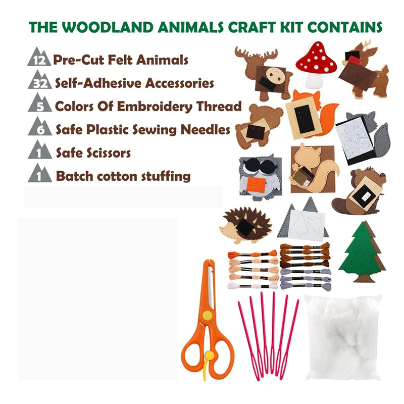 Woodland Animals Craft Kit par - Art Craft Kite avaliação e preço