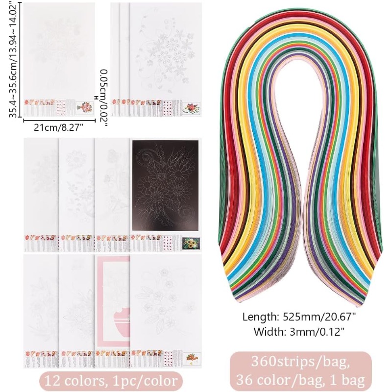 Estênceis De Papel Quilling, P - Quilling Paper Strips avaliação e preço