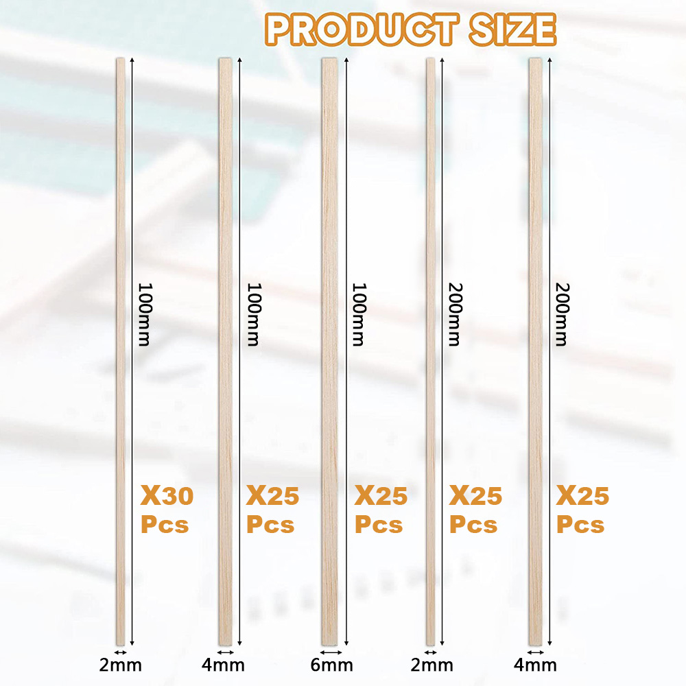 130 pçs balsa madeira tira art - Art Craft Stick avaliação e preço