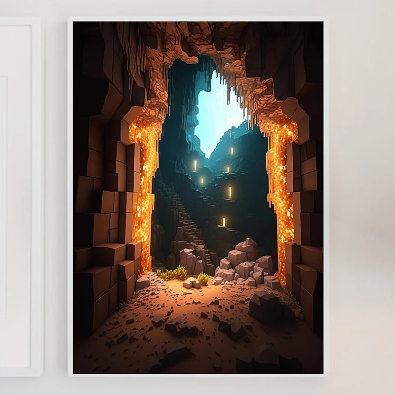 M-minecraft cartaz meu jogo pi - Art Craft Game avaliação e preço