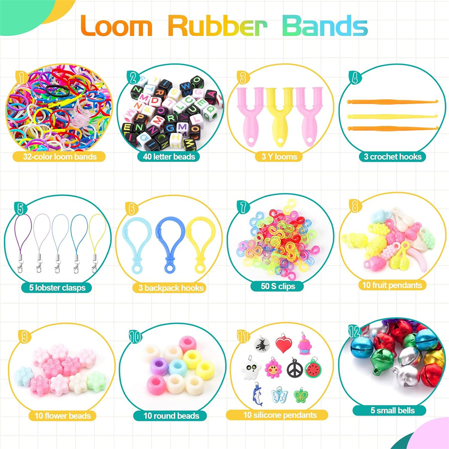 Kit de pulseira de borracha co - Art Craft Kite avaliação e preço