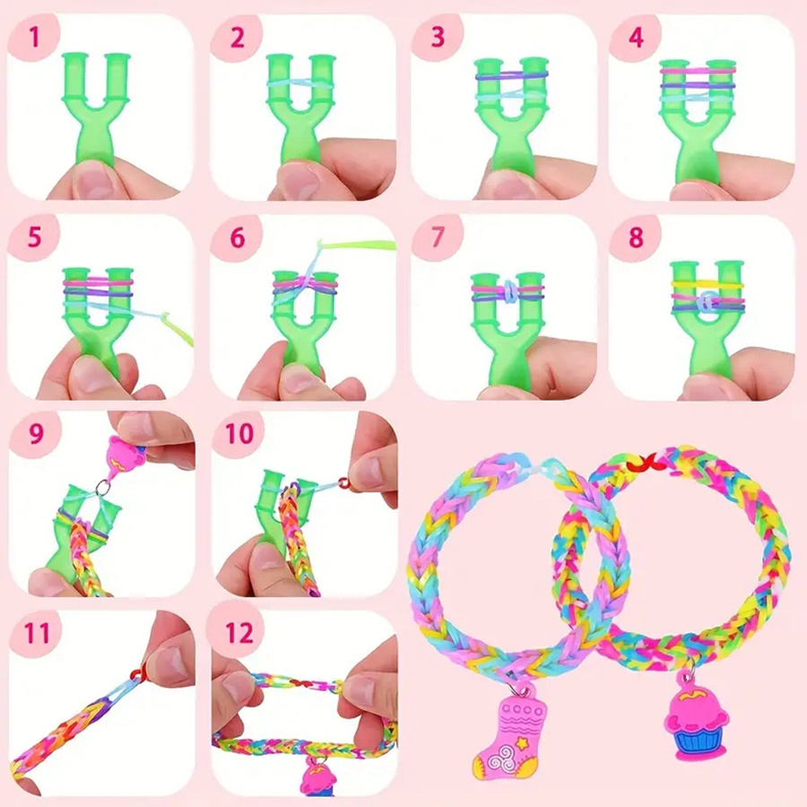 Kit de pulseira de borracha co - Art Craft Kite avaliação e preço