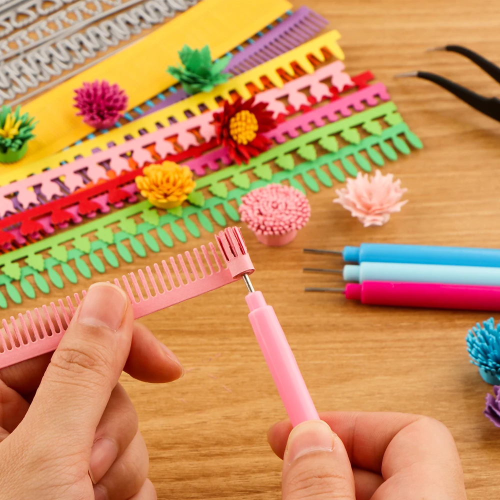 3d espiral flor corte dados fl - Quilling Paper Strips avaliação e preço